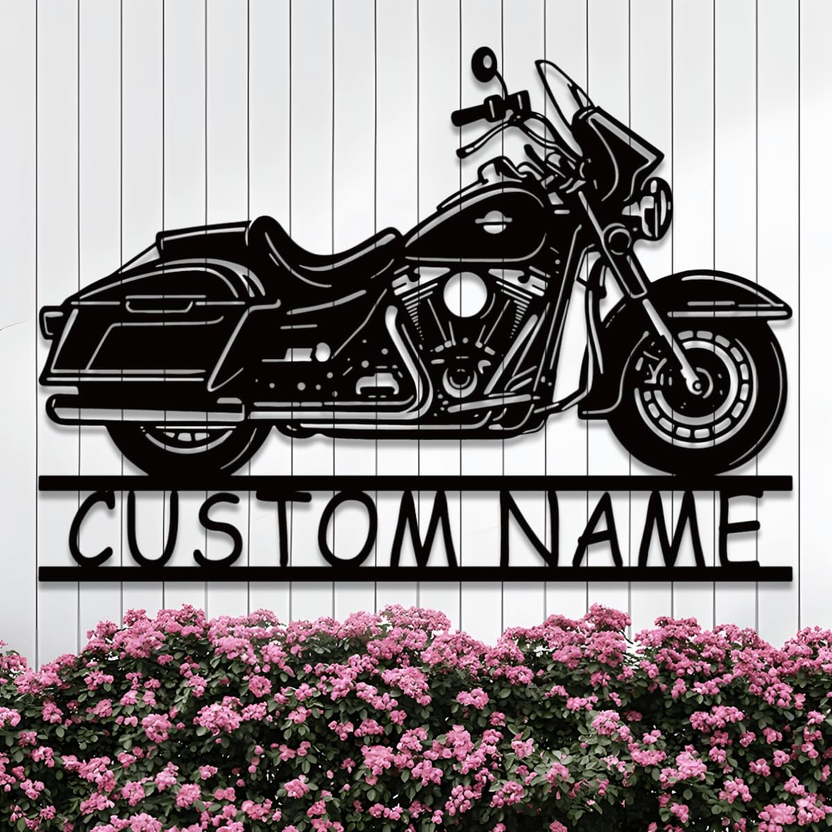 Riaeelvs Custom Motorcycle Metal Sign,Personalized Monogram Wall Decor,Personalized Motorcycle Garage Name Wall Decor,Dirt Bike Wall Sculpture,Bar
