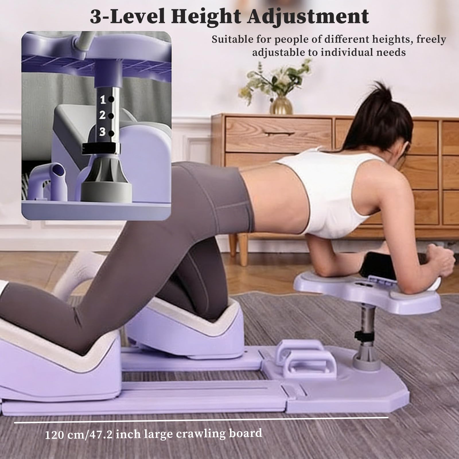 Trener Spine Twist & Stretch, maszyna do ćwiczeń pełzających z funkcją skręcania i rozciągania brzucha, udźwig 100 kg, do ćwiczeń i treningu talii i nóg Black