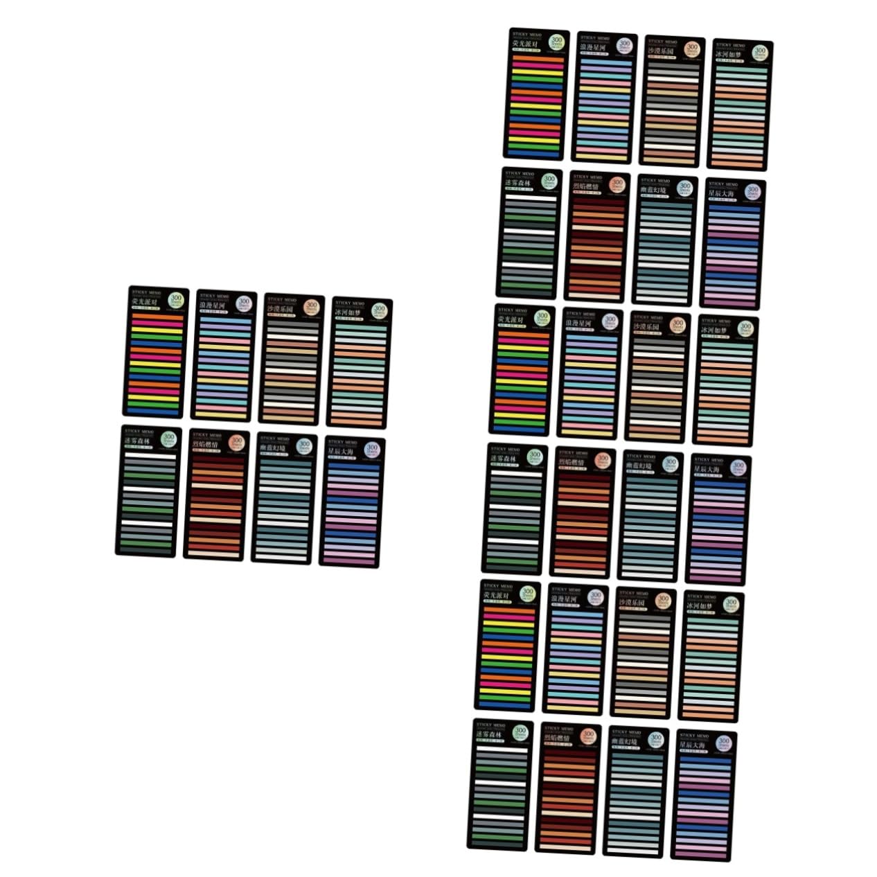 Operitacx 32fogli Segnapagina Colorati Adesivi Per Lettura Schede Indici Trasparenti Per Annotazioni Per Studenti Strisce Di Lettura Decorative Per Ottimale