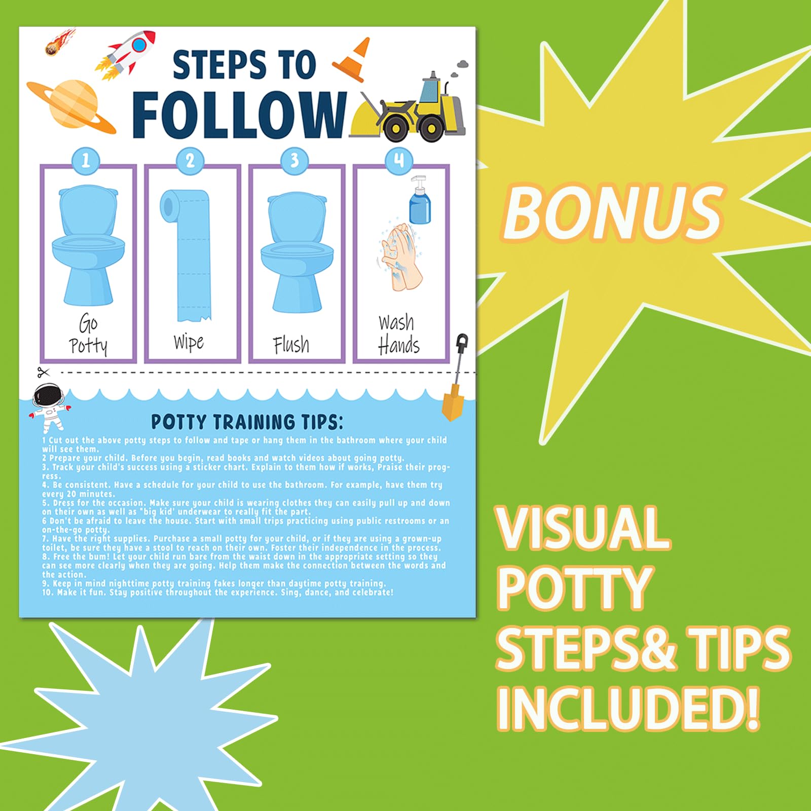 Potty Training Reward Chart for Toddler with 315 PCS Potty Training Stickers 17 PCS Potty Chart for Boys Reward Stickers for Kids Toilet Training Reward Chart (Multicolor for boy) - Image 3