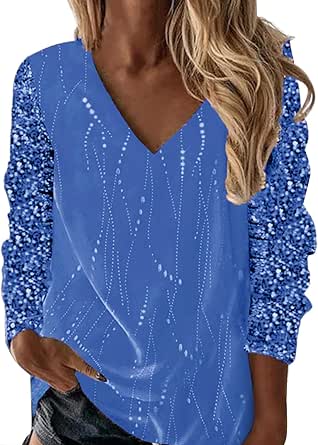 Chemisier Femme DUOEASE Chic Et élégant - Tunique Manches Longues, Col V, Tissu Doux, Pour Automne/hiver