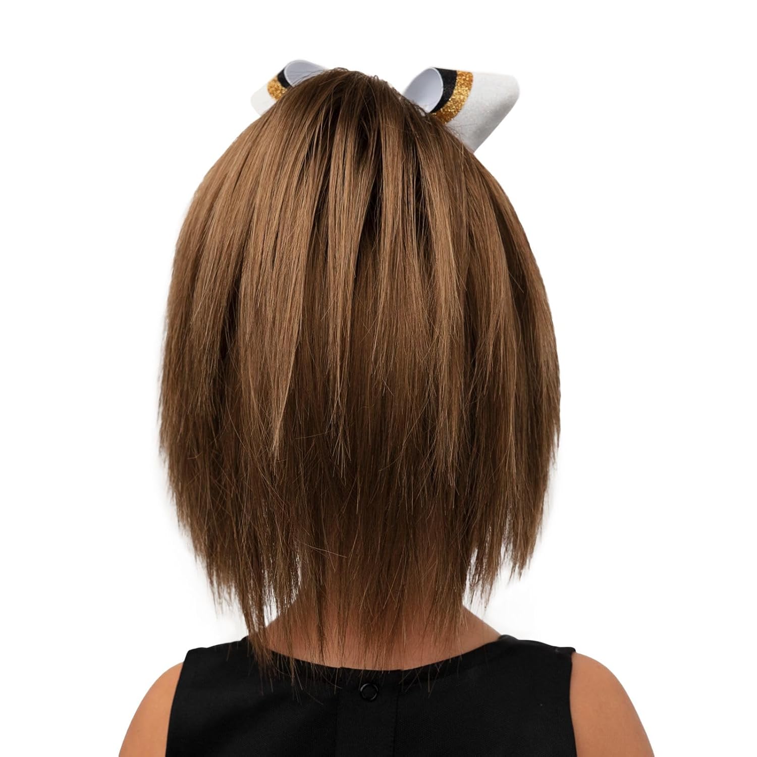 Girly Curls Cheerleader 11" Straight Ponytail Hairpiece for Girls and Teens (Chestnut)