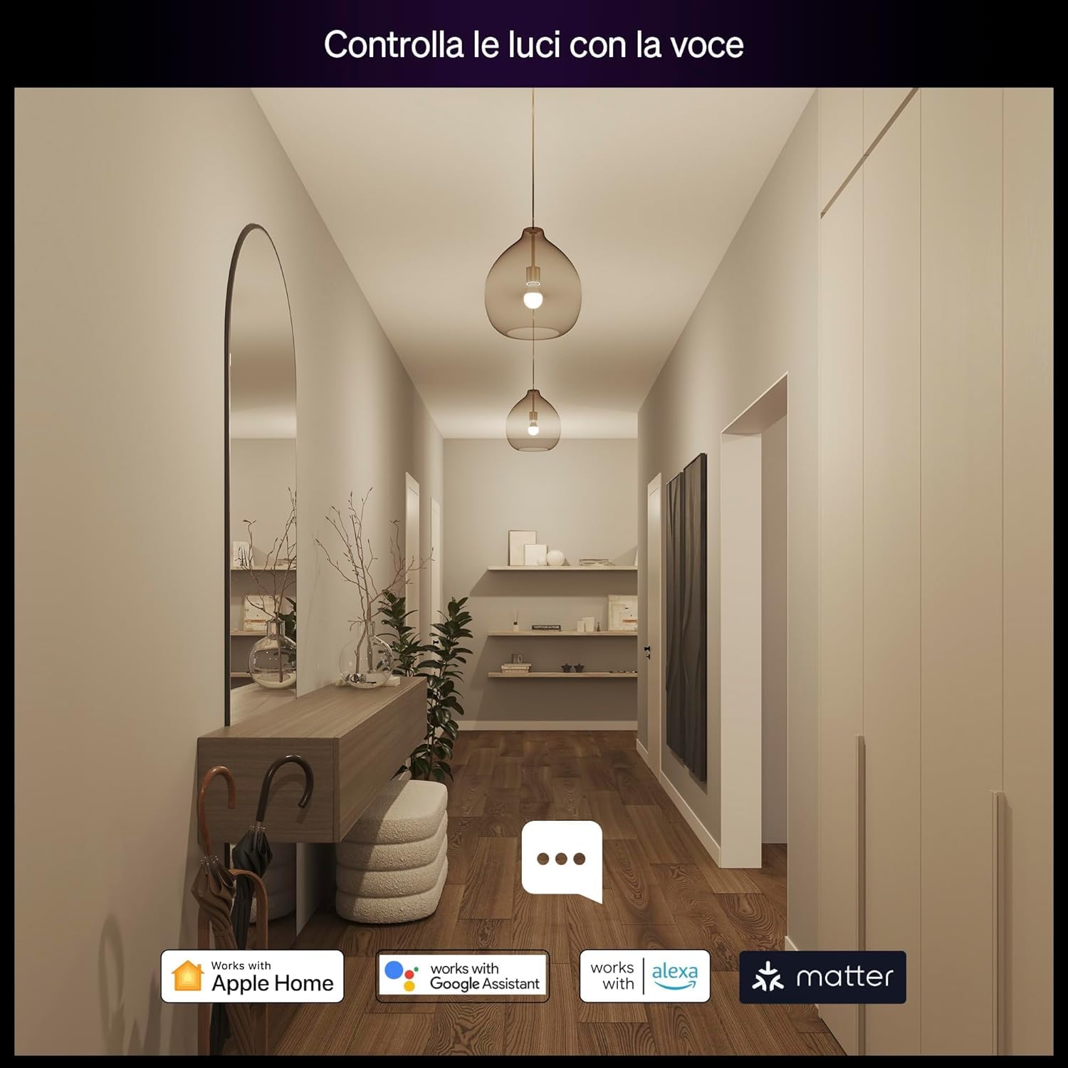 Philips Hue Essential Smart LED A60 (Confezione da 4), Lampadina smart con luce bianca e colorata, Lampadina intelligente E27 8 W, Luce smart compatibile con Alexa, Google Assistant e Apple Home