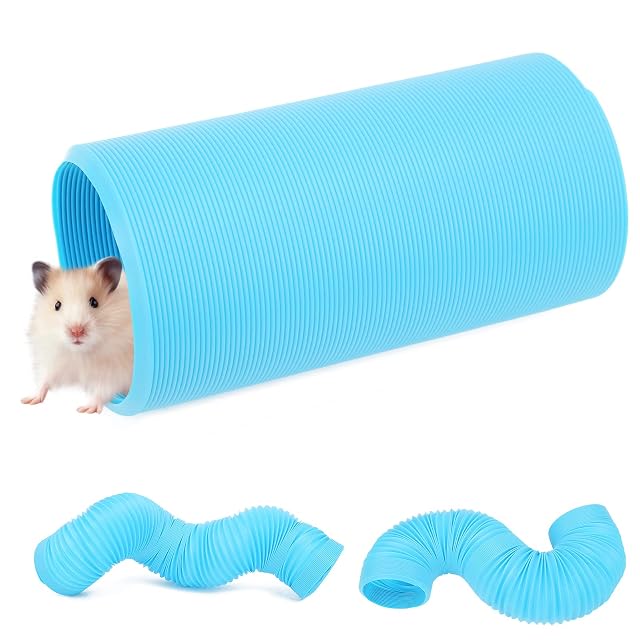 Foto 2 de 8 de Túnel retráctil para Mascotas, túnel de Juego para pequeños Animales de Juguete de túnel retráctil para visón…