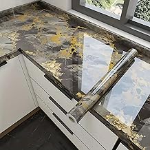 Marble Peel and Stick Wallpaper – Luxury Marble Design for Walls, Removable and Easy to Apply, Ideal for Home, Office, Kitchen, and Bathroom(60x200cm) (86)