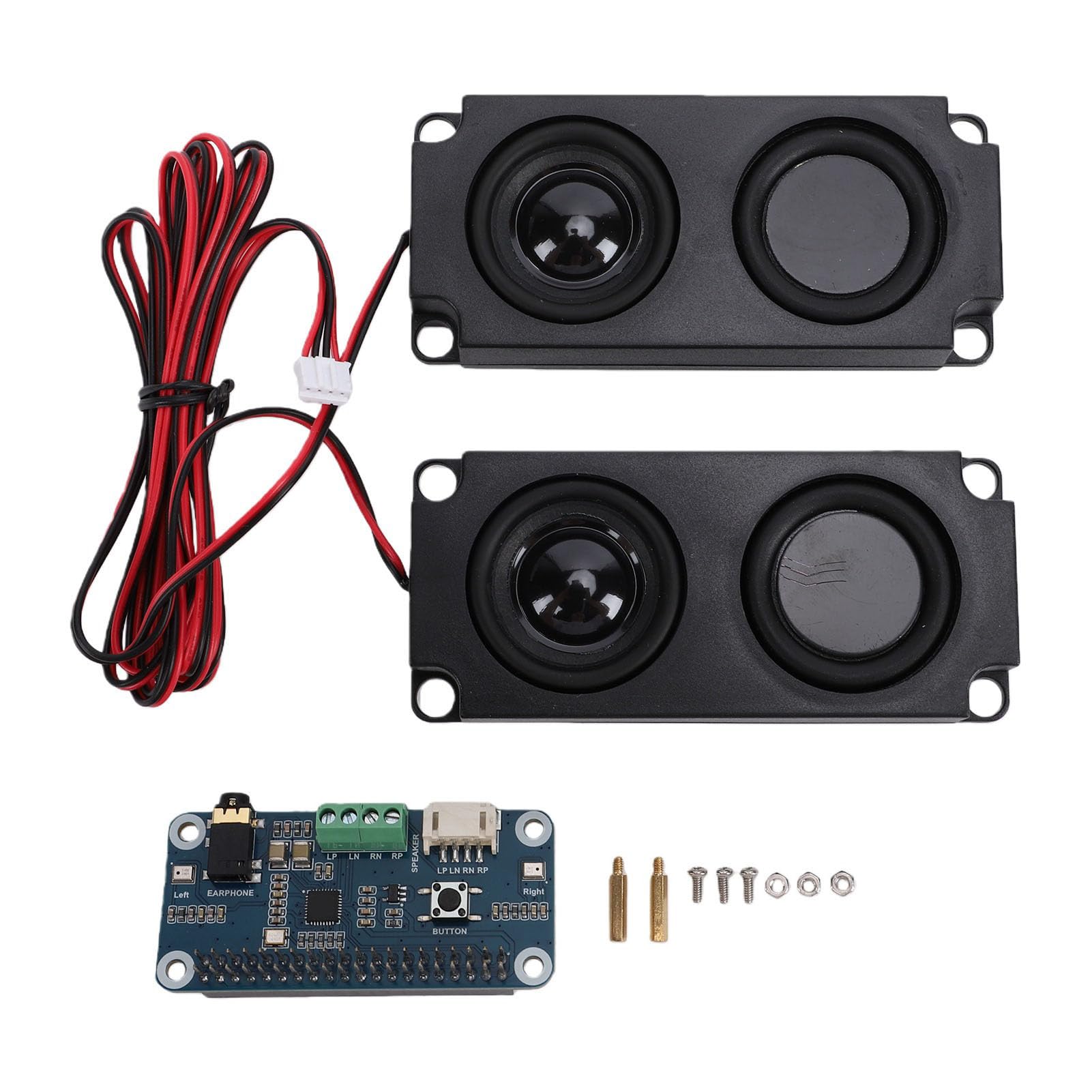 Sxhlseller Scheda di Espansione Scheda con Decodifica Stereo Professionale per RasPi 5 e 4B, Dimensioni Compatte con Altoparlante e Confezione di Viti