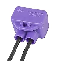 Vista 5 de King Innovation 95015 AlumiConn - Conector de cable, paquete de 10, morado, conteo