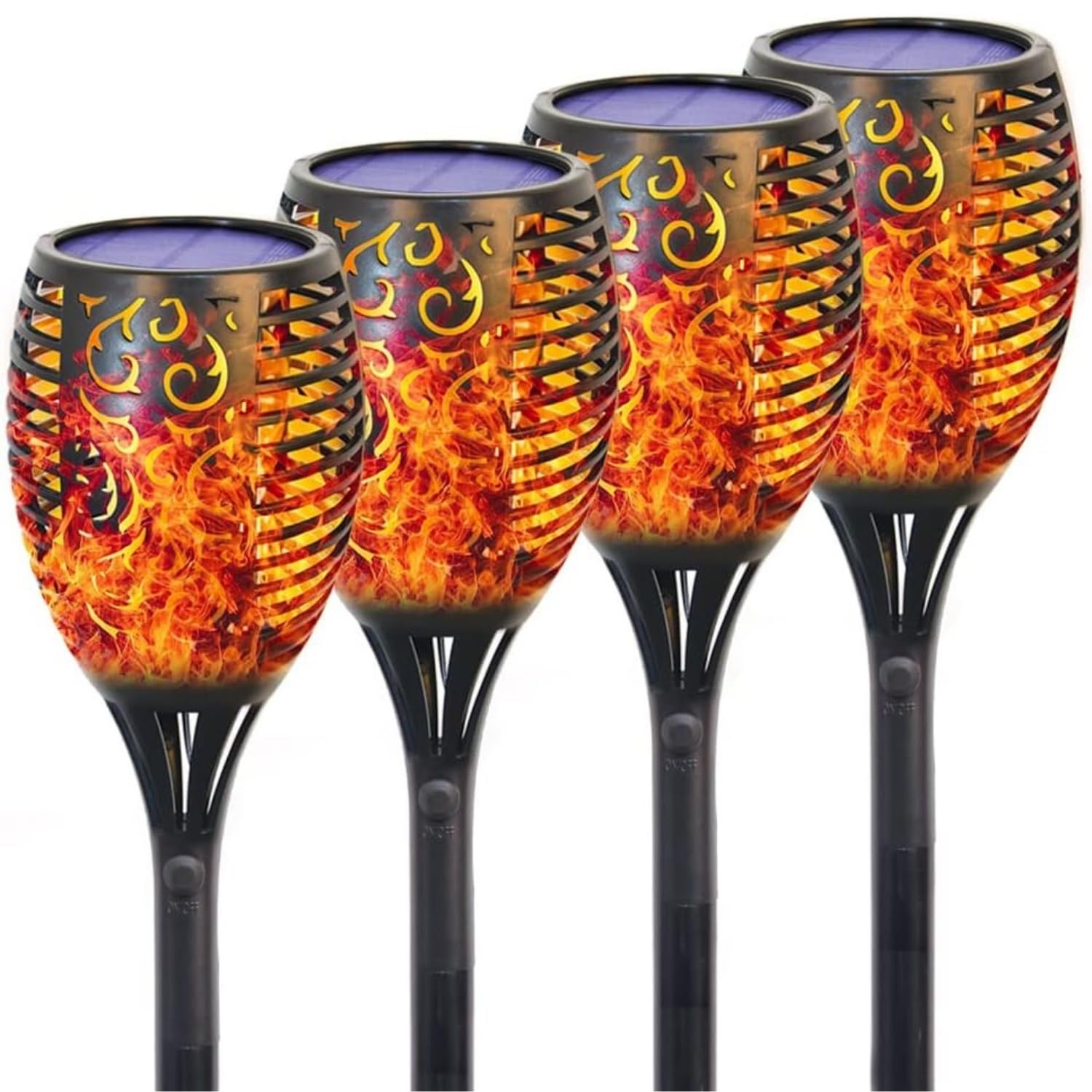 TRU TOYS Solar Torch Light, Premium Outdoor Solar Flame Torch with Flickering Fire Flame Dancing Light for Garden Pathway Beach Patio, 2200mAh Automatic Dusk to Dawn Mashaal Lantern (PACK OF 4) (B0CQG2SDYB) Amazon Price History, Amazon Price Tracker