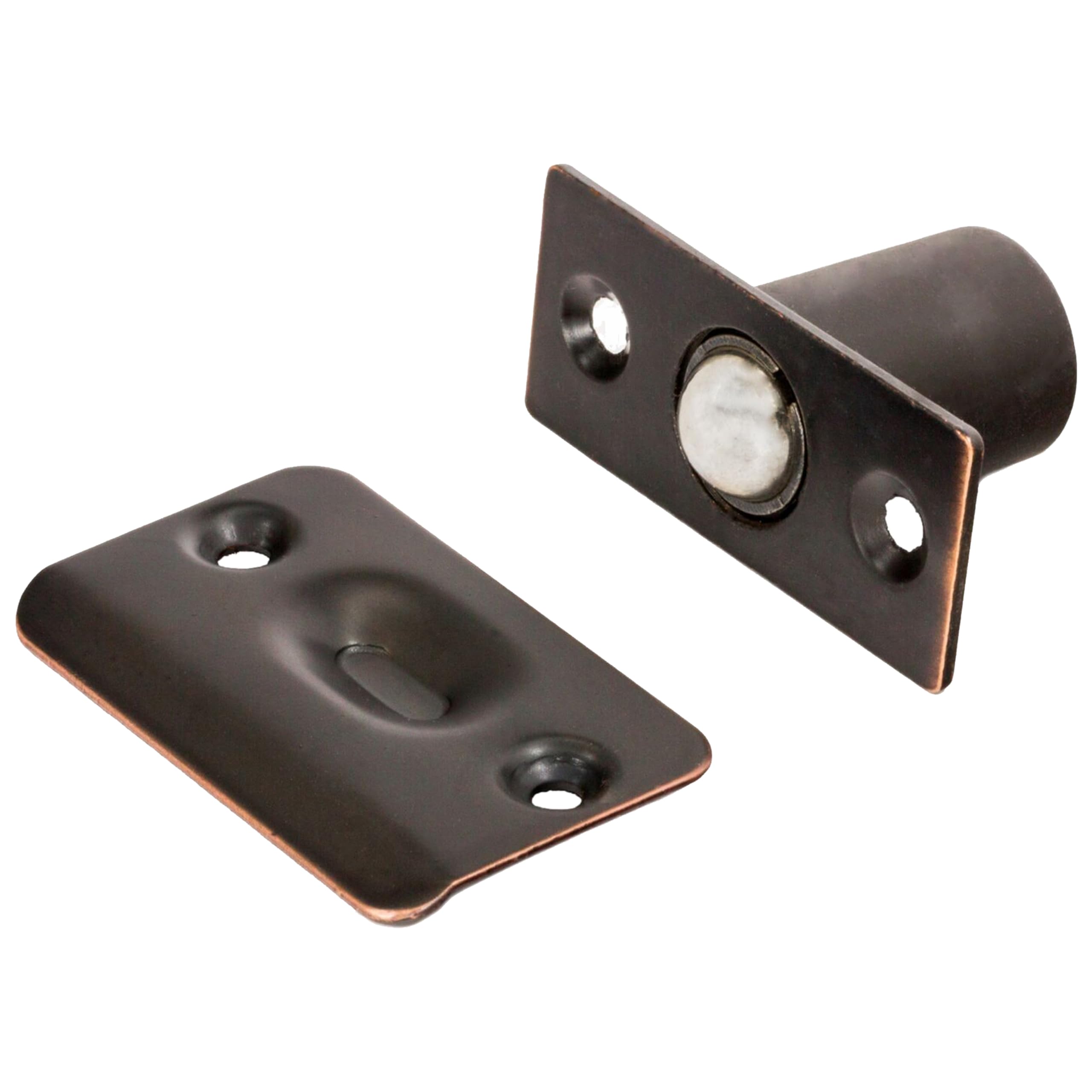2 Pack Rok Hardware Oil Rubbed Bronze Adjustable Large Closet Cabinet Ball Catch Latch With Radius Corners And Strike