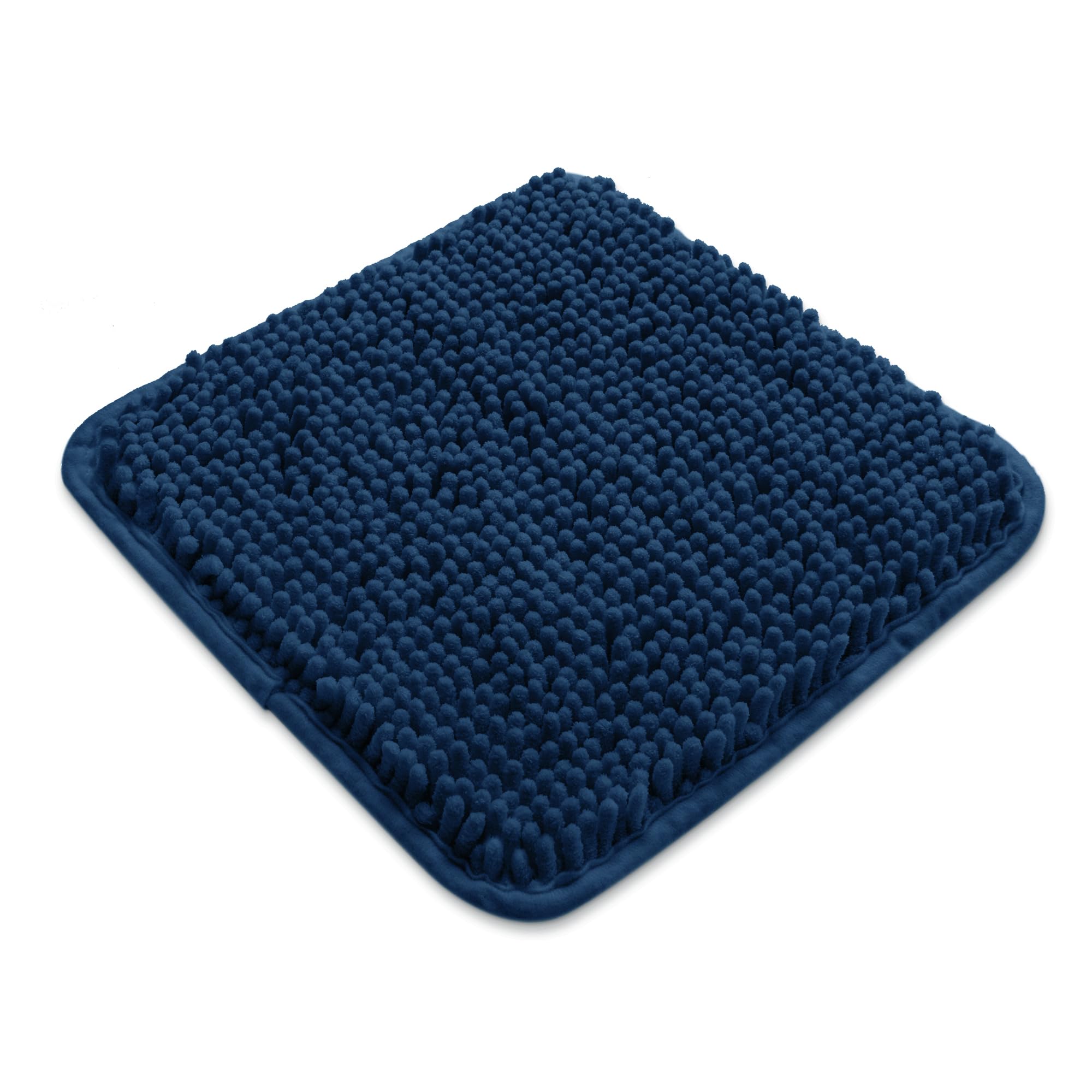 Yeaban Small Bathroom Rugs, 12 x 12 inches, thick chenille bath mats, absorbent and washable bath rug, non-slip, plush and soft rugs for bathroom, shower, sink — image 1