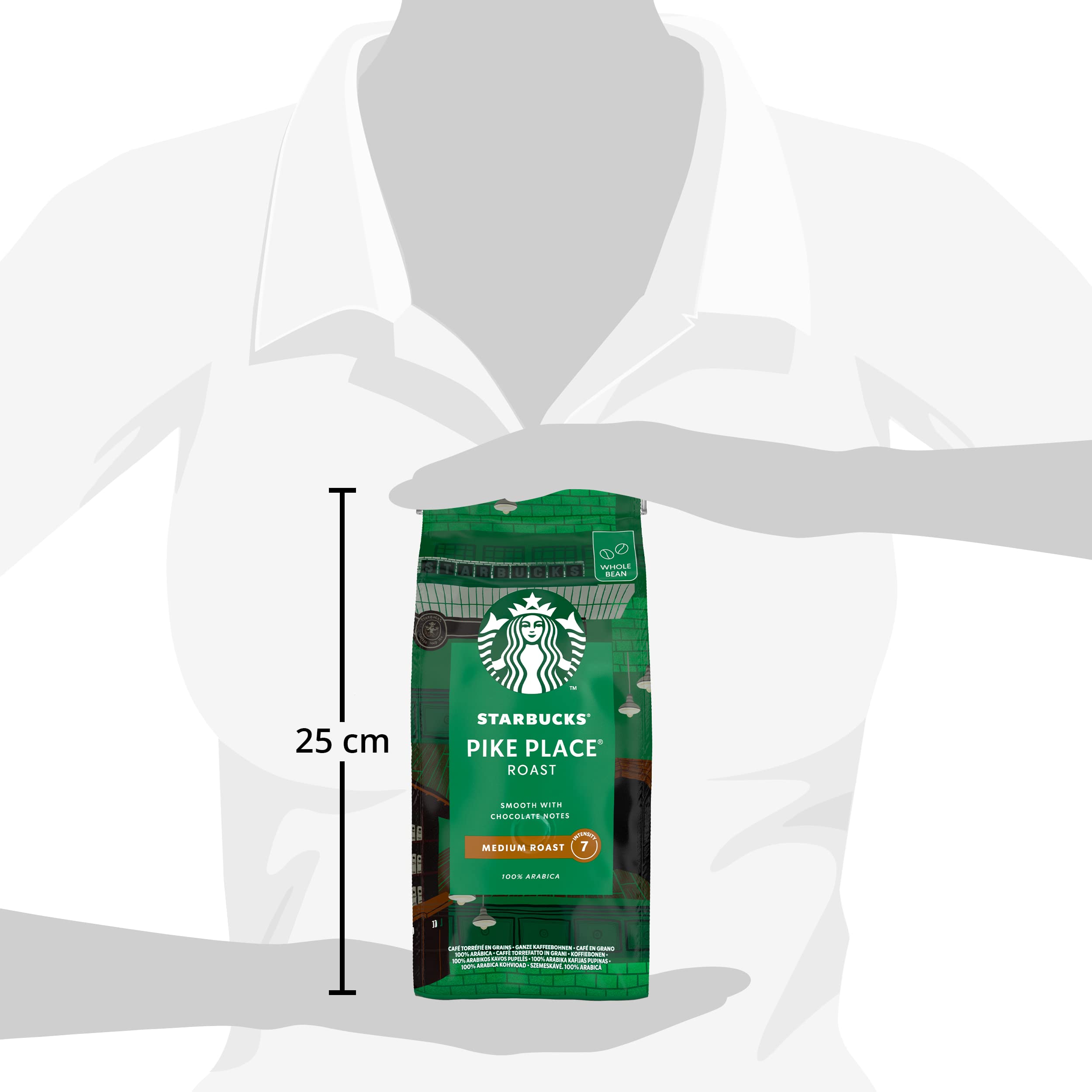 STARBUCKS Pike Place Roast Café De Grano Entero De Tostado Medio, 450g (Paquete de 4)