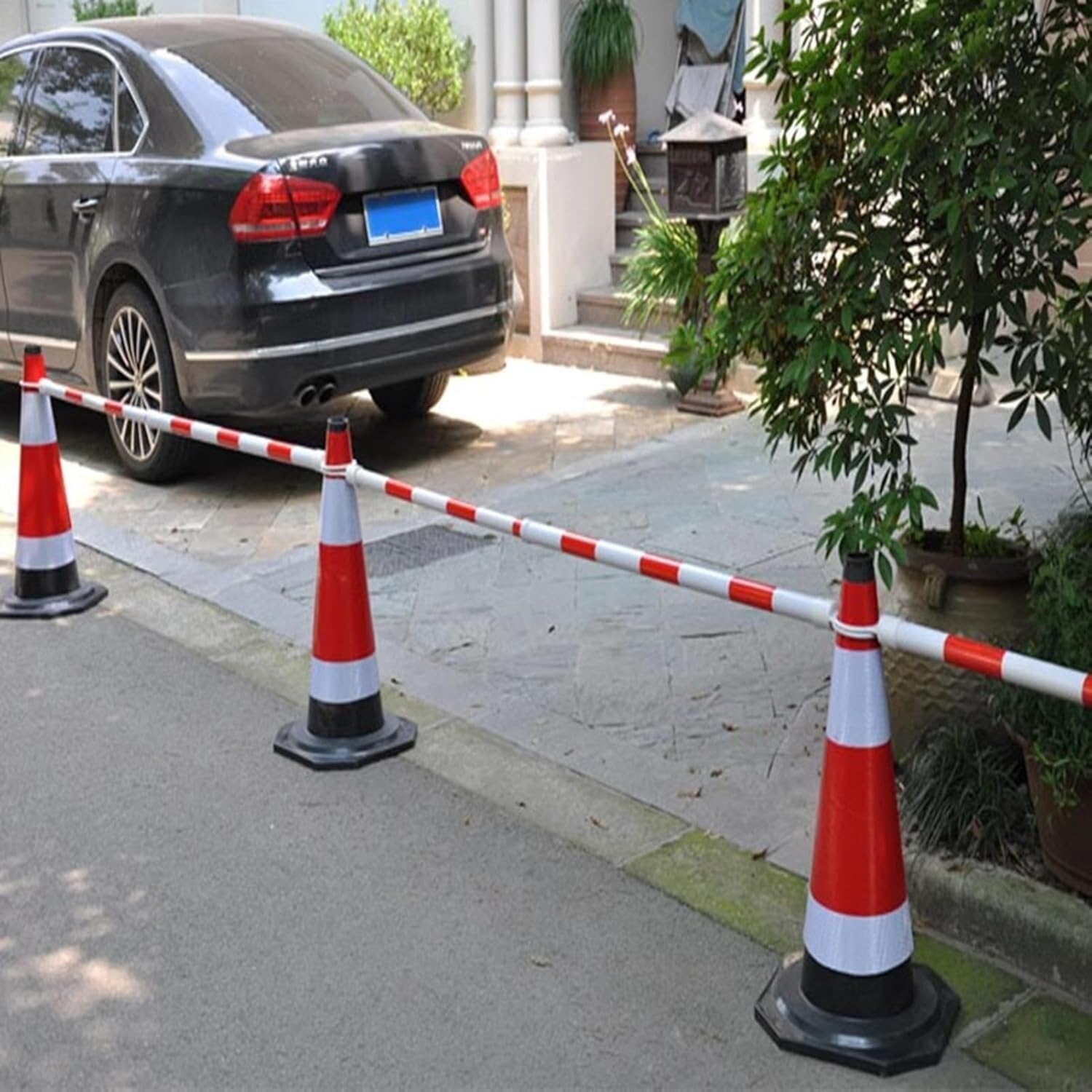 Cône de signalisation télescopique Reliant Le Poteau réflecteur, Connexion cône Route en Plastique