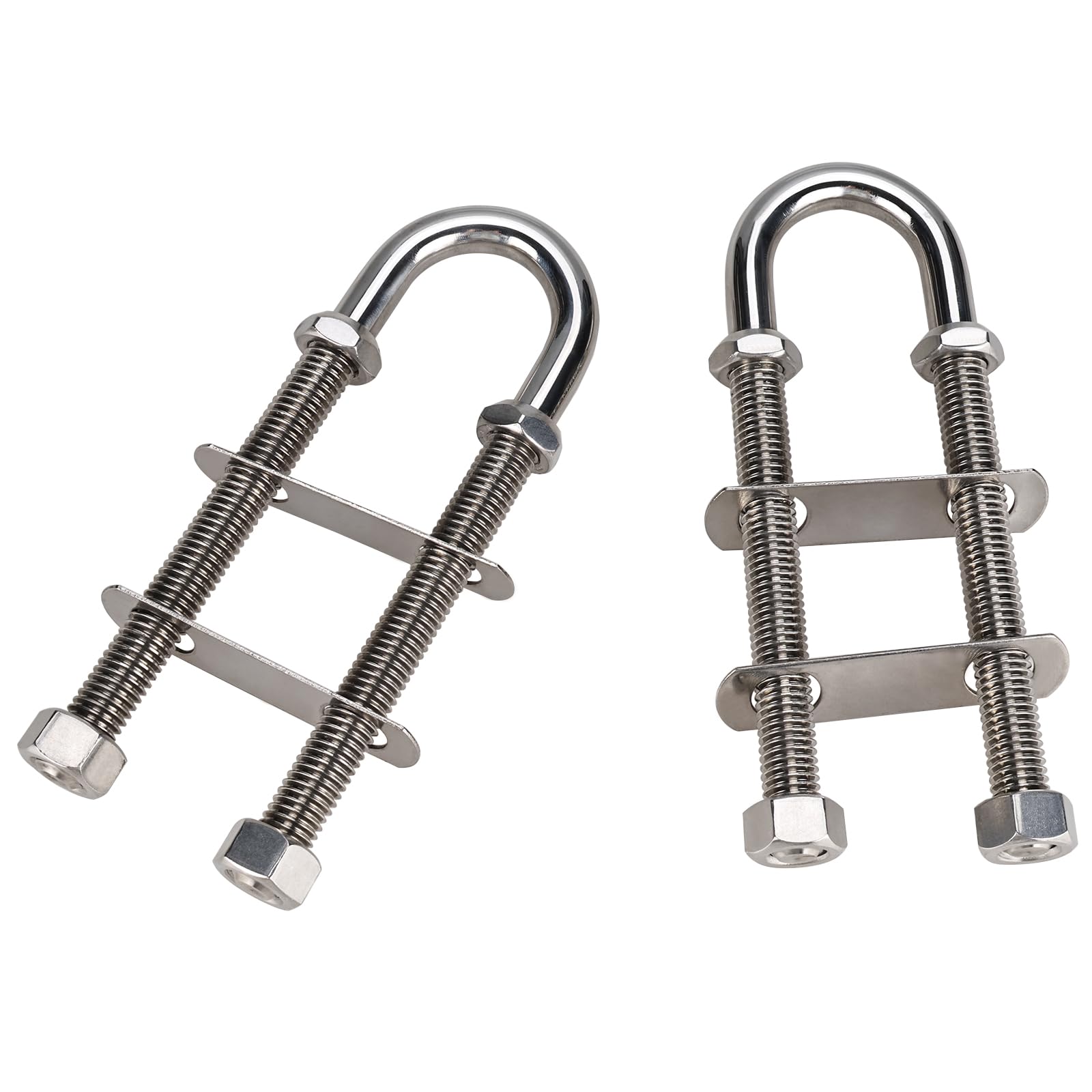 NovelBee 2pcs 1/2" Dia Stainless Steel Stern Bow Eye Tie Down U Bolt for Marine Boat Yacht