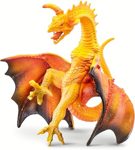 Miniatura 5 de Safari Ltd. Figura de dragón de lava, figura detallada de modelo de plástico de 7.5 pulgadas, divertido juguete de fantasía para niños, niñas y