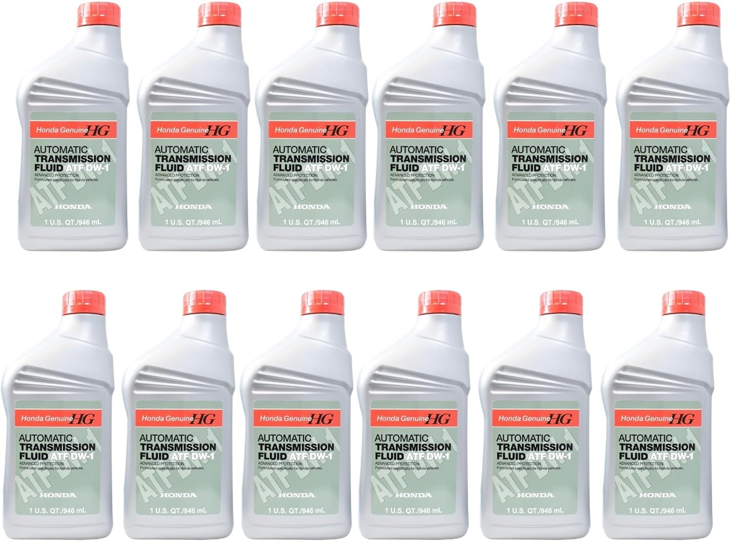 Genuine Honda DW-1 Automatic Transmission Fluid ATF 08200-9008, 1 Quart Pack of 12 | Factory Warranty
