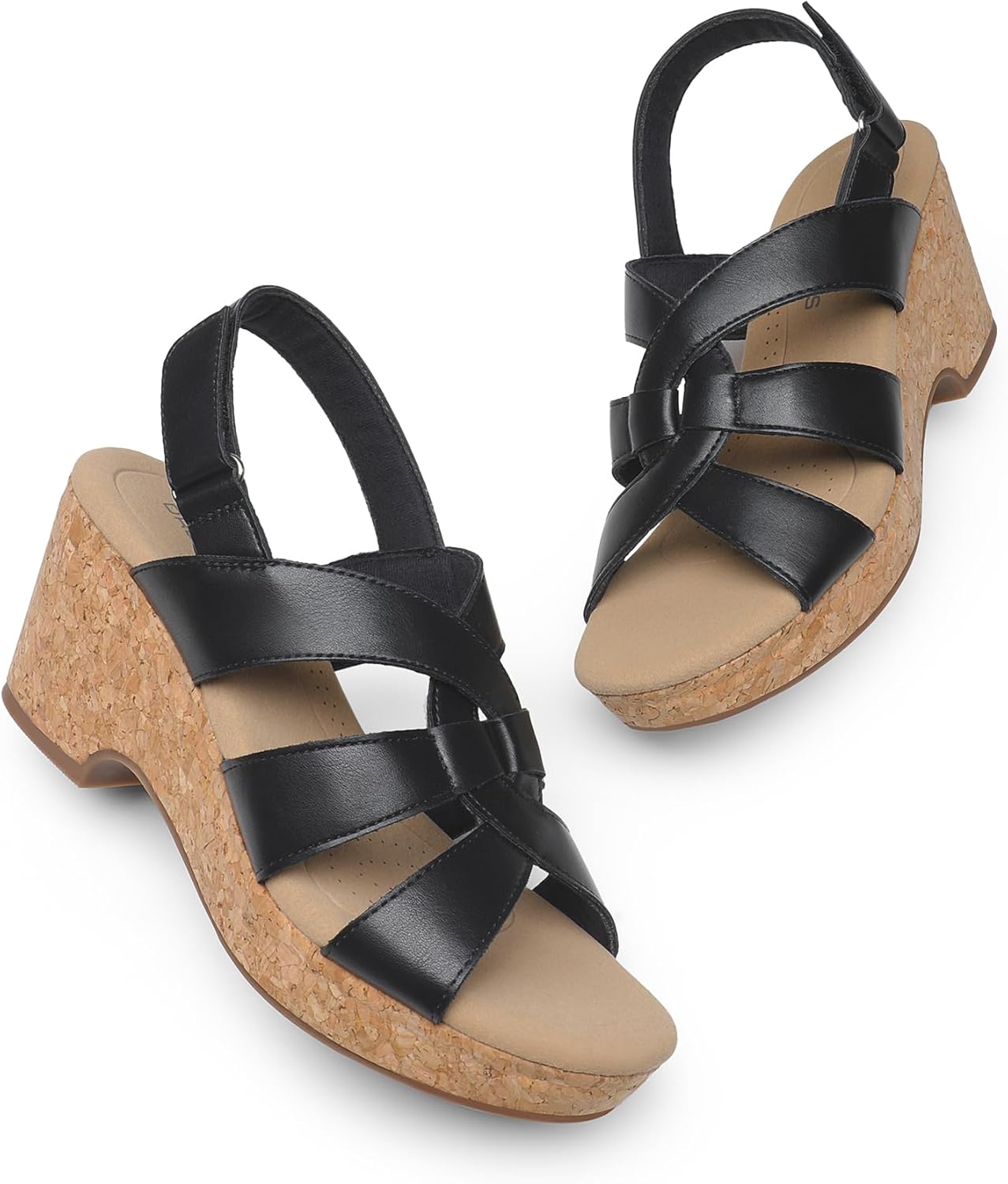 DREAM PAIRS Women's Wedge Sandals Comfortable Open Toe Platform Casual Dressy Cork Summer Dress Shoes - Image 6