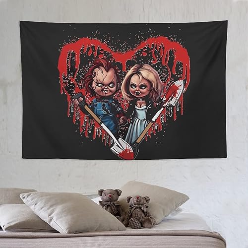 Miniatura 6 de ggtg Childs Play Chucky - Tapiz decorativo para el hogar, impresión 3D, tapices retro para colgar en la pared, 60 x 90 pulgadas