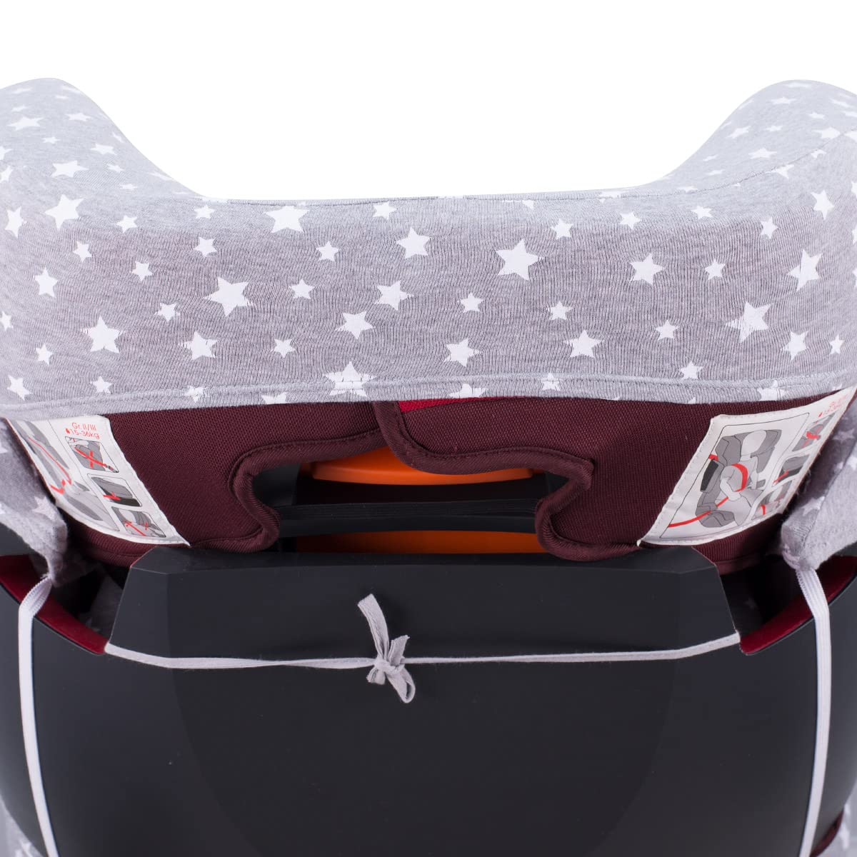 JYOKO Kids Funda de Algodón para Silla de Coche de Niños Compatible con Cybex Solution Fix, 2 Fix (White Star)
