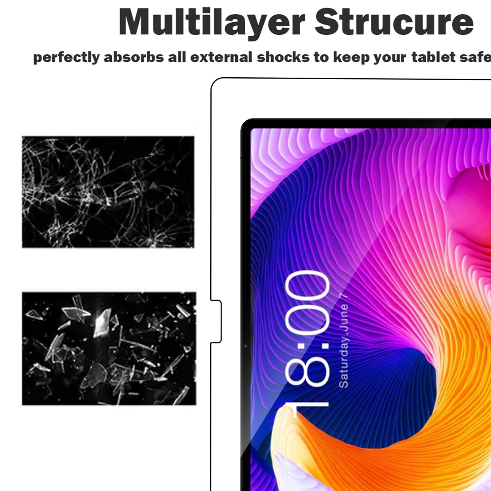 Hianjoo 2 Pezzi Vetro Temperato Compatibile con TECLAST T45HD Tablet 10.51'', Pellicola Protettiva Protezione Compatibile con TECLAST T45HD Tablet 10.51