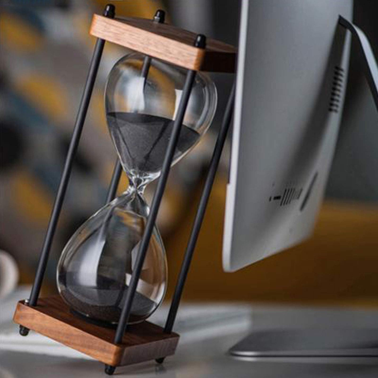 30 Minutes sablier ​minuterie,Horloge de Sable Structure en Bois 15 Minutes,mdécoration de la Maison,ureau décoration,8couleurs au Choix Parmi des Cadeaux,Souvenirs créatifs Uniques