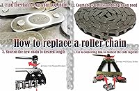 Vista 4 de Jeremywell Cadena de rodillos de acero inoxidable 40 SS 5 pies con 1 enlace de conexión