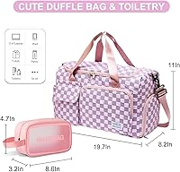 Vista 44 de Pequeña bolsa de gimnasio para mujer, bolsa de viaje con compartimento para zapatos