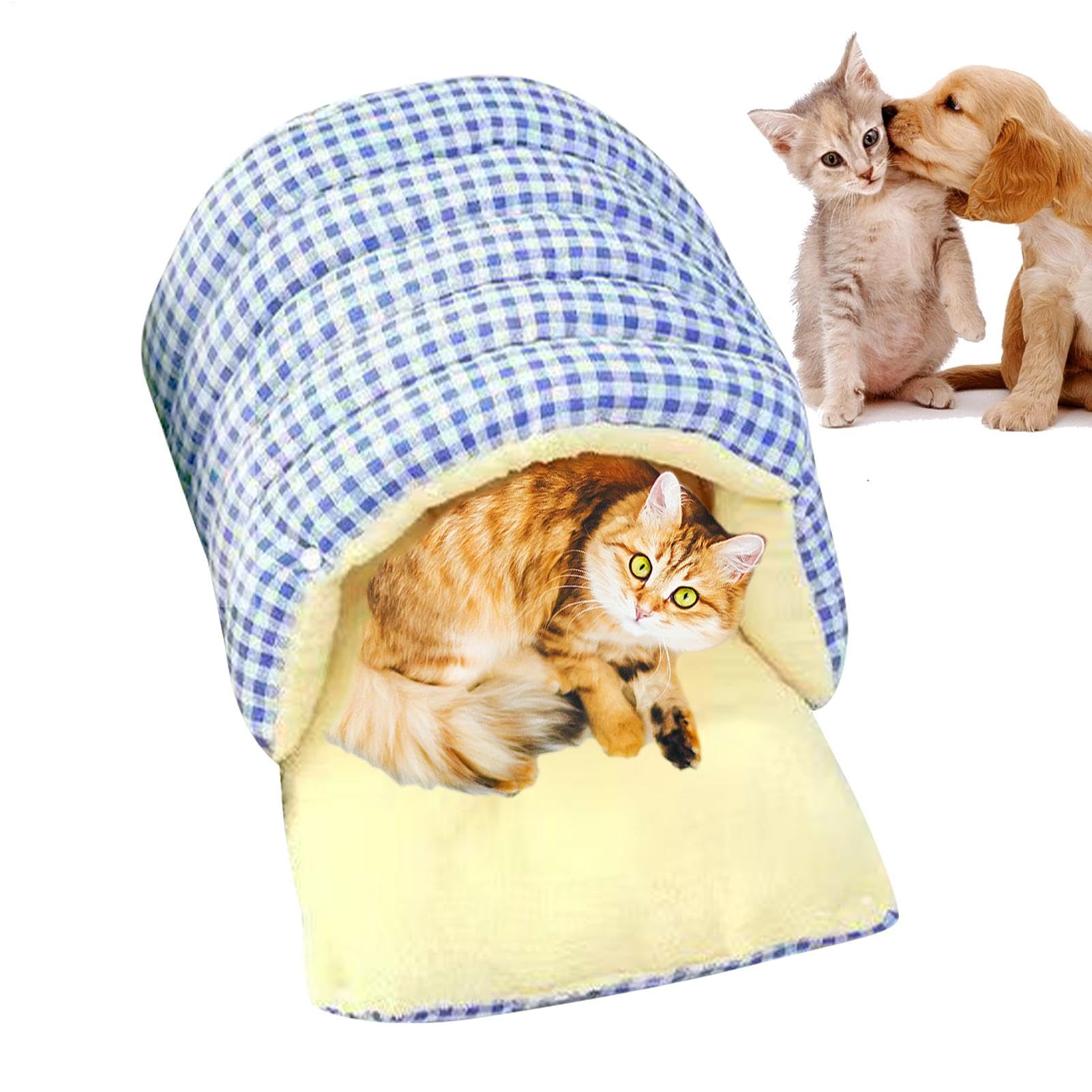 Lit de couchage pour chat nid fermé lavable chaud pour chiot et animaux