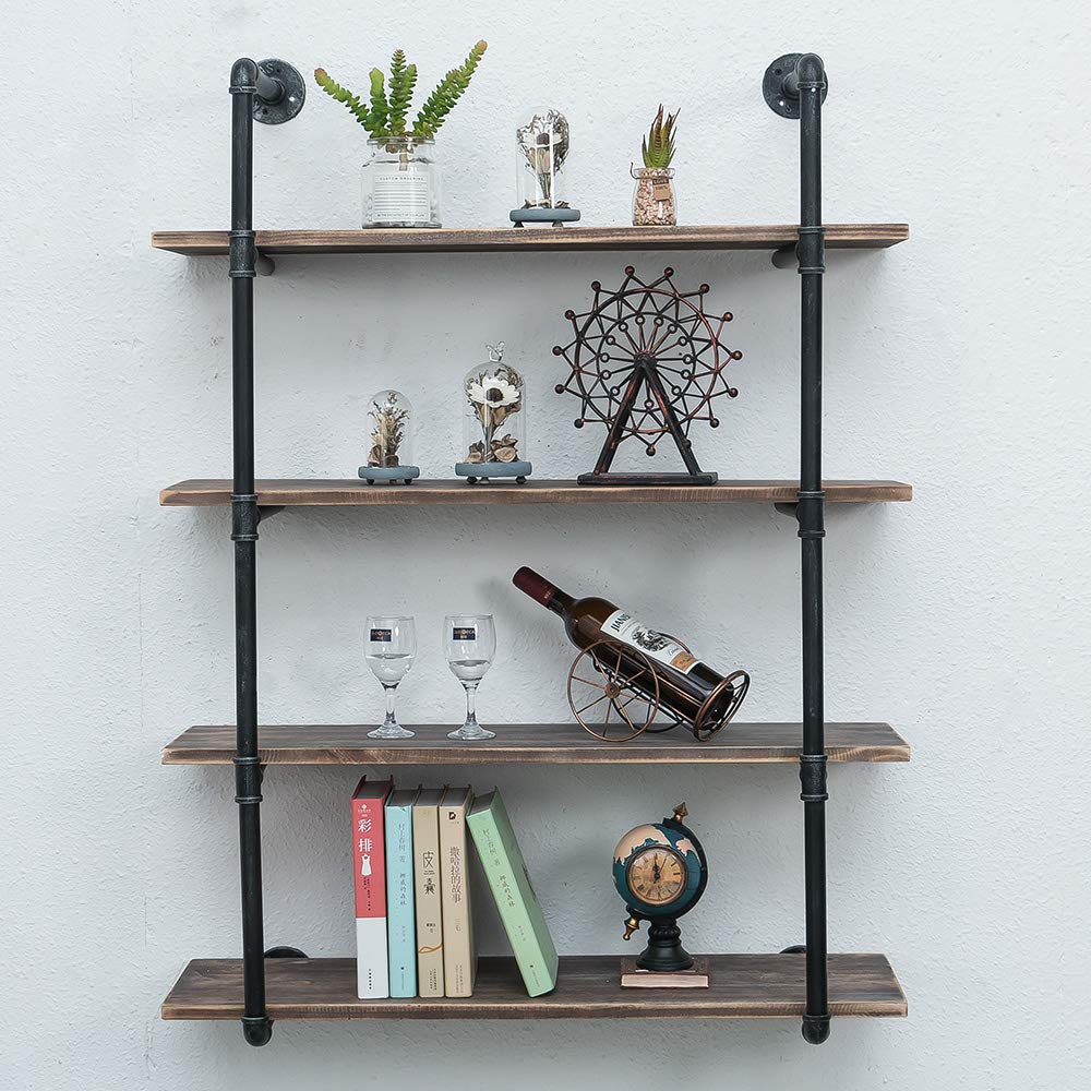 Buy Industrial Pipe Shelving Wall ed,Rustic Metal Floating Shelves