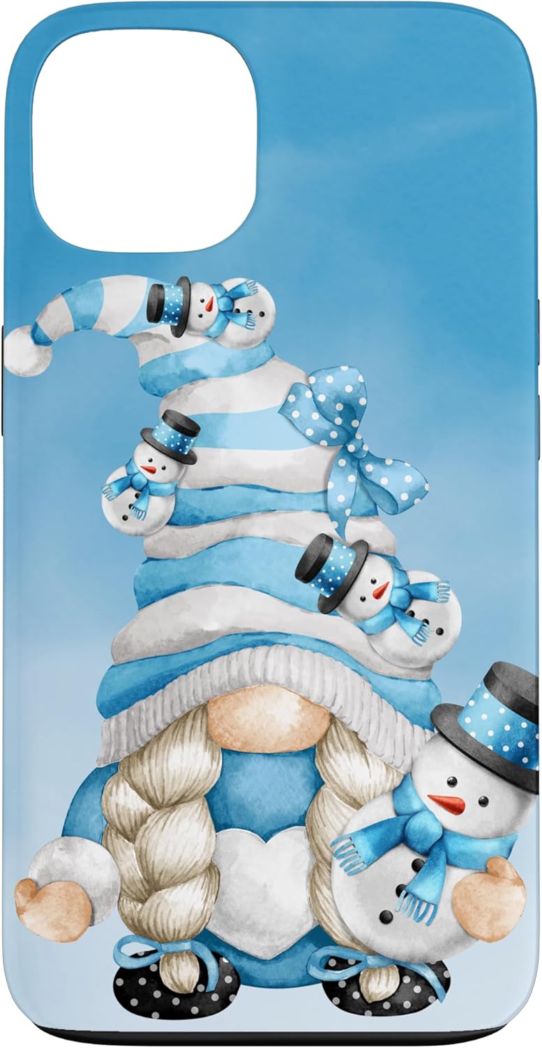 Cute Winter Gnome Mom For Women With Snowball And Snowman Case for iPhone XR