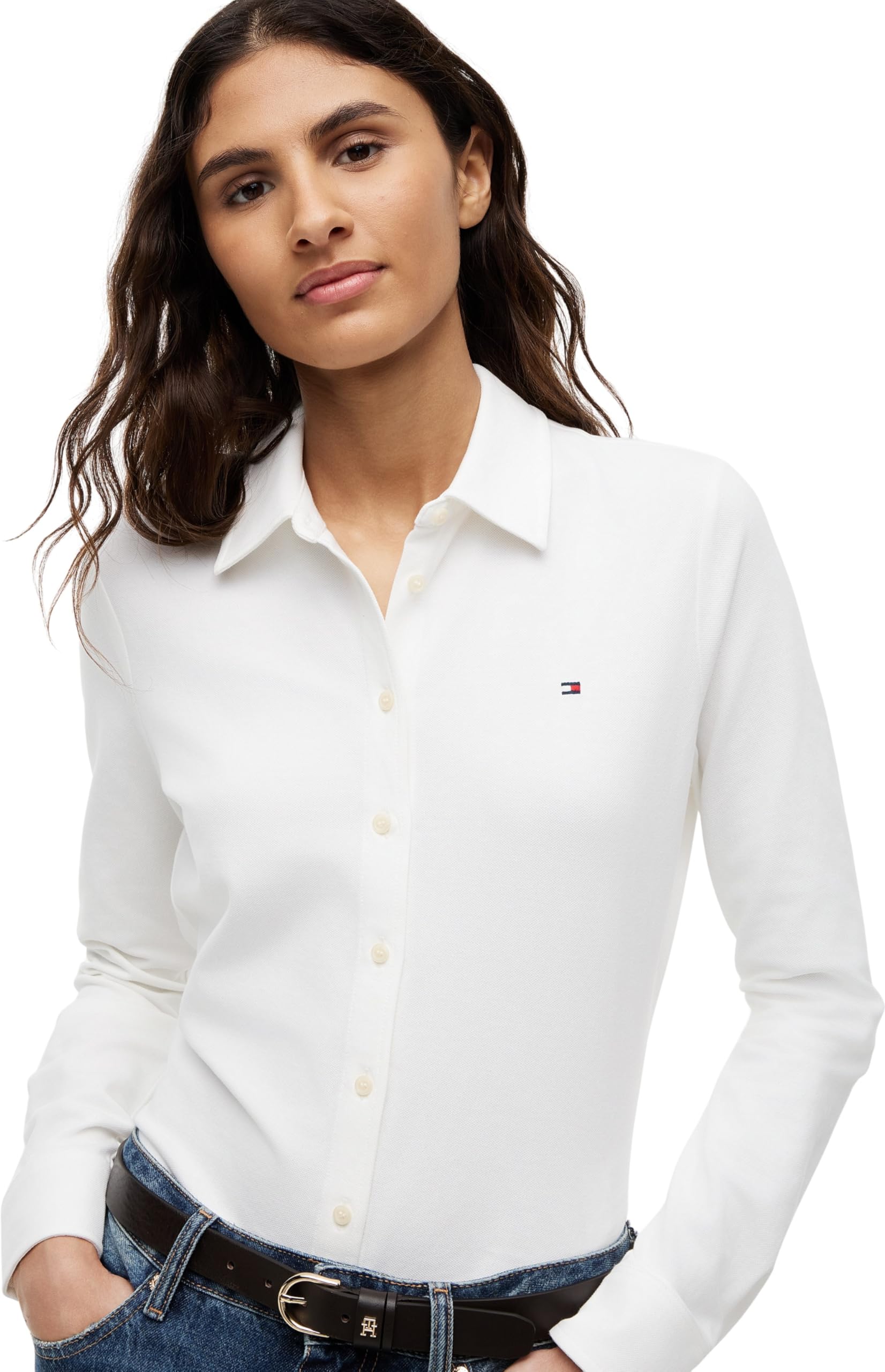 Tommy Hilfiger 1985 Slim Pique BTN DOWN LS