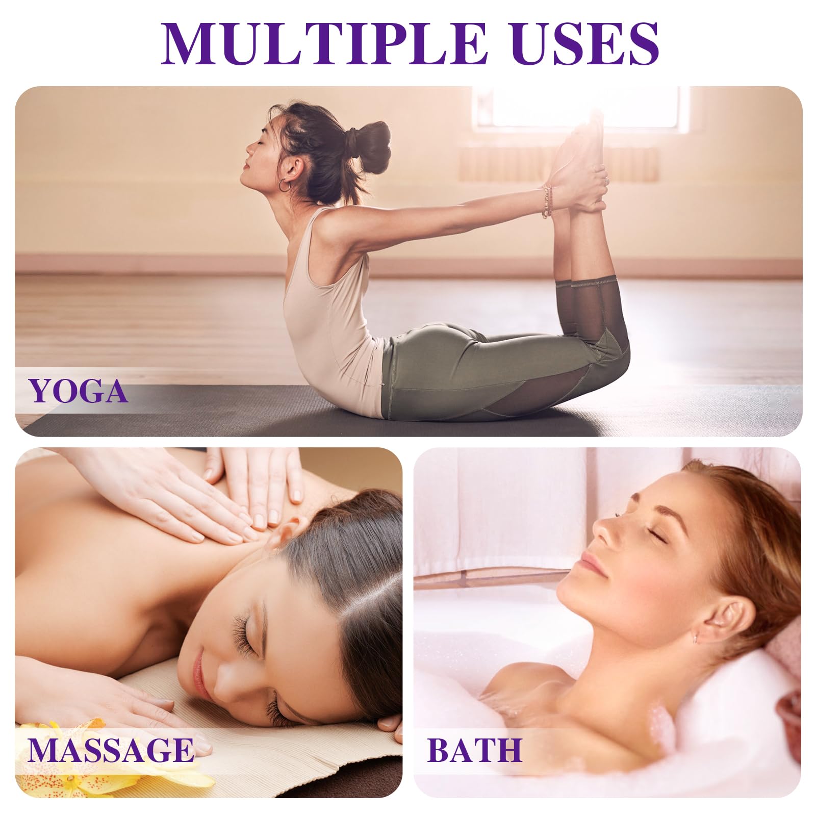 MIGCAPUT Olio Essenziale di Lavanda 100ML, Olio di Lavanda di Grado Terapeutico, 100% Naturale Oli Essenziali di Aromaterapia per Diffusori, Umidificatore, Massaggi, Relax, Aiutare a Dormire