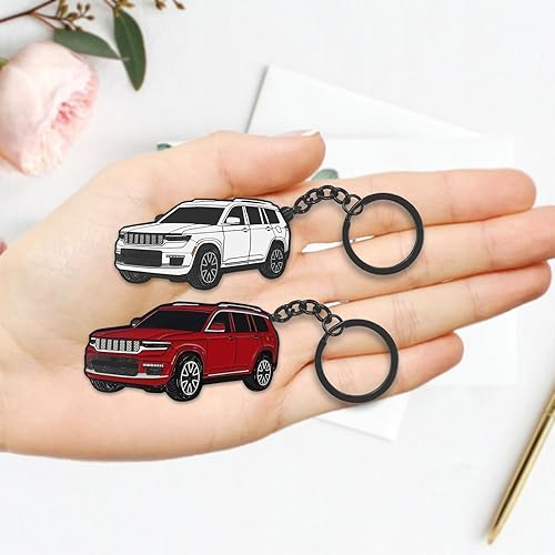 Miniatura 3 de Llavero para Jeep Grand Cherokee, para Jeep Grand Cherokee Accesorios 2011-2022, llavero de metal