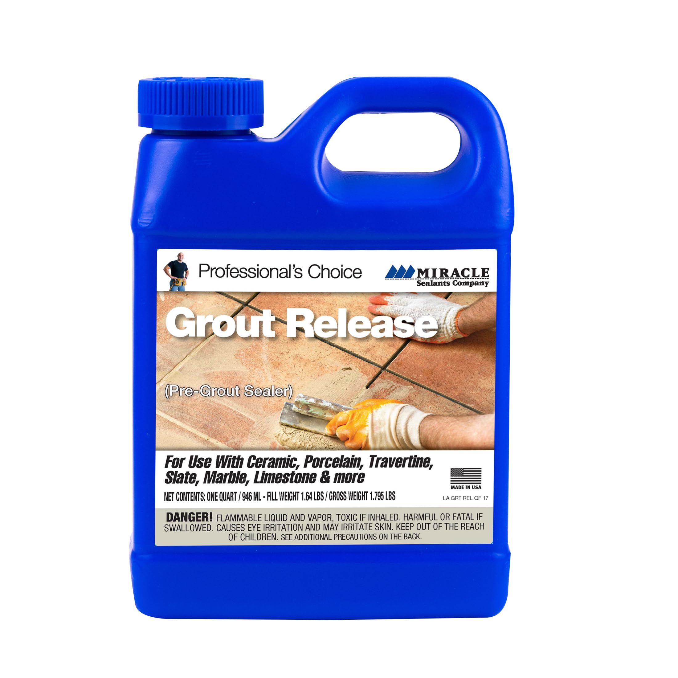 Miracle Sealants GRTRELQT6 Grout Release Pre-Grout Sealer, Quart