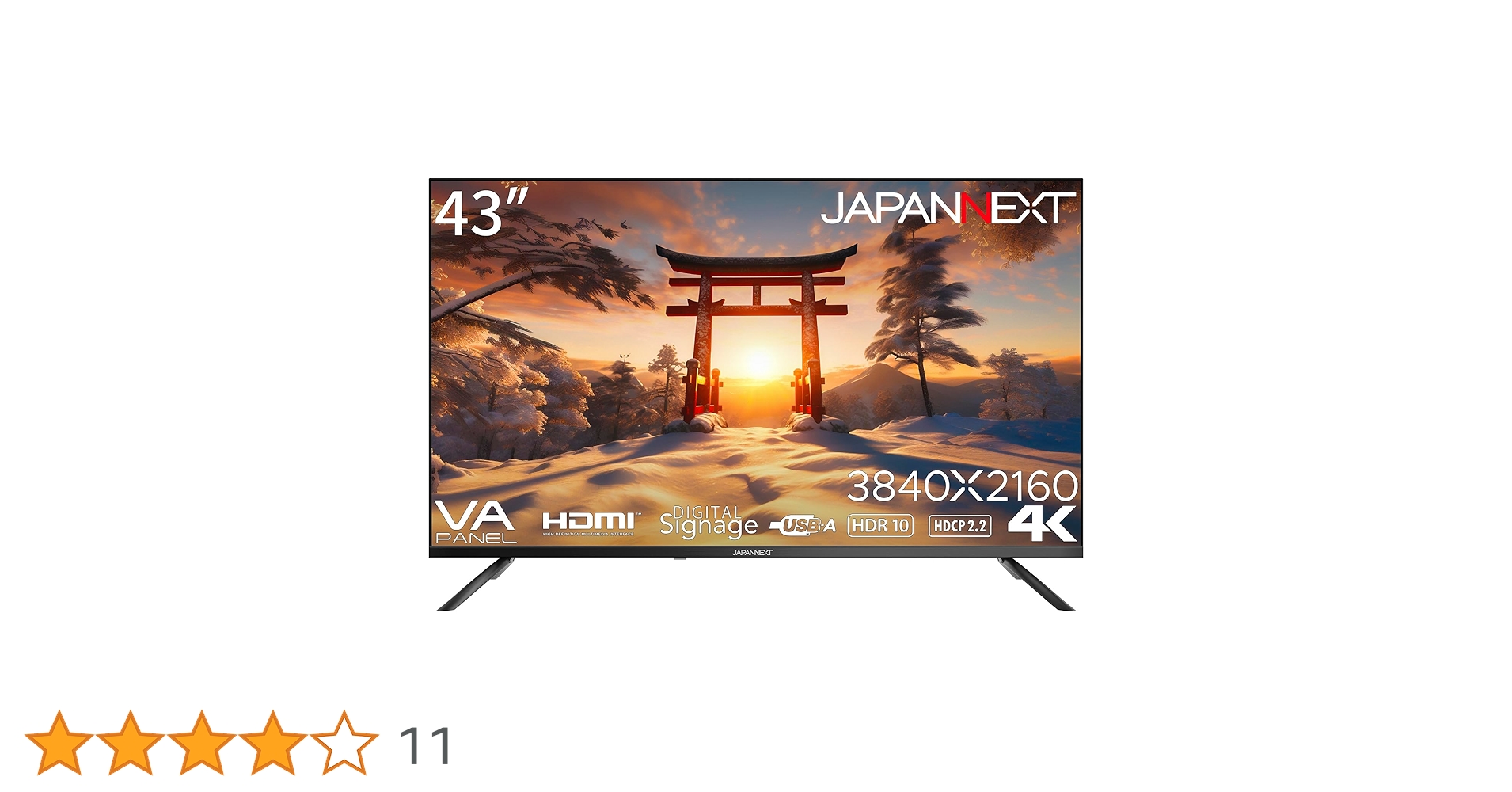 Amazon.co.jp: JAPANNEXT 43インチ 大型 モニター 4K UHD 3840x2160