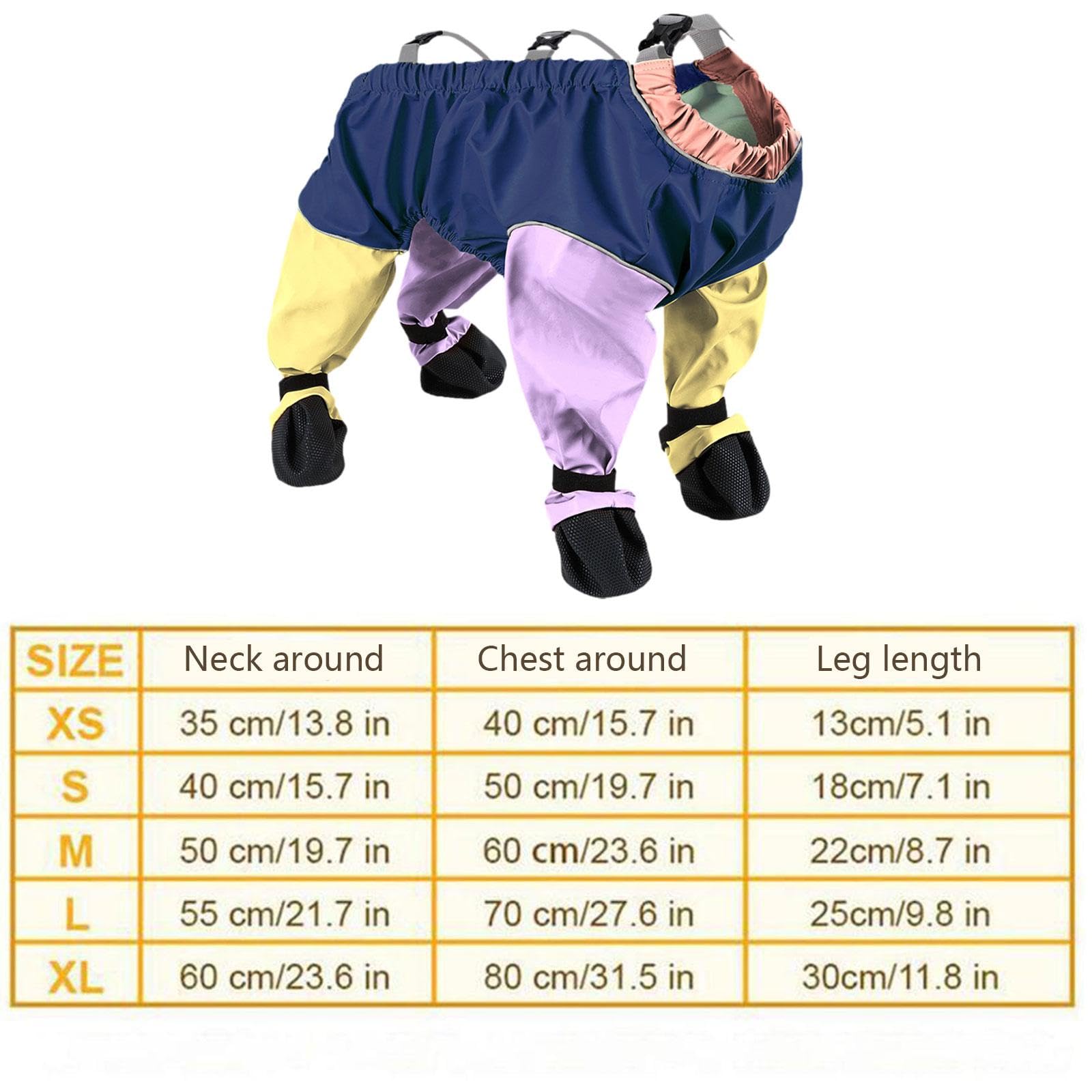 Imperméable pour Chien, Réglable, Respirant, Doublé Polaire, Imperméable, Convient Aux Chiens de Taille Moyenne, Multicolor M