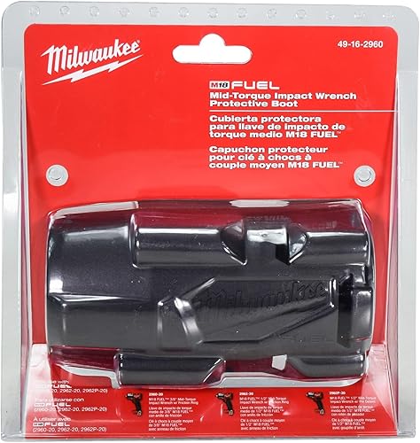 Milwaukee 49-16-2960 M18 Fuel Mid-Torque Llave de Impacto Llave de Impacto de Goma Bota Protectora