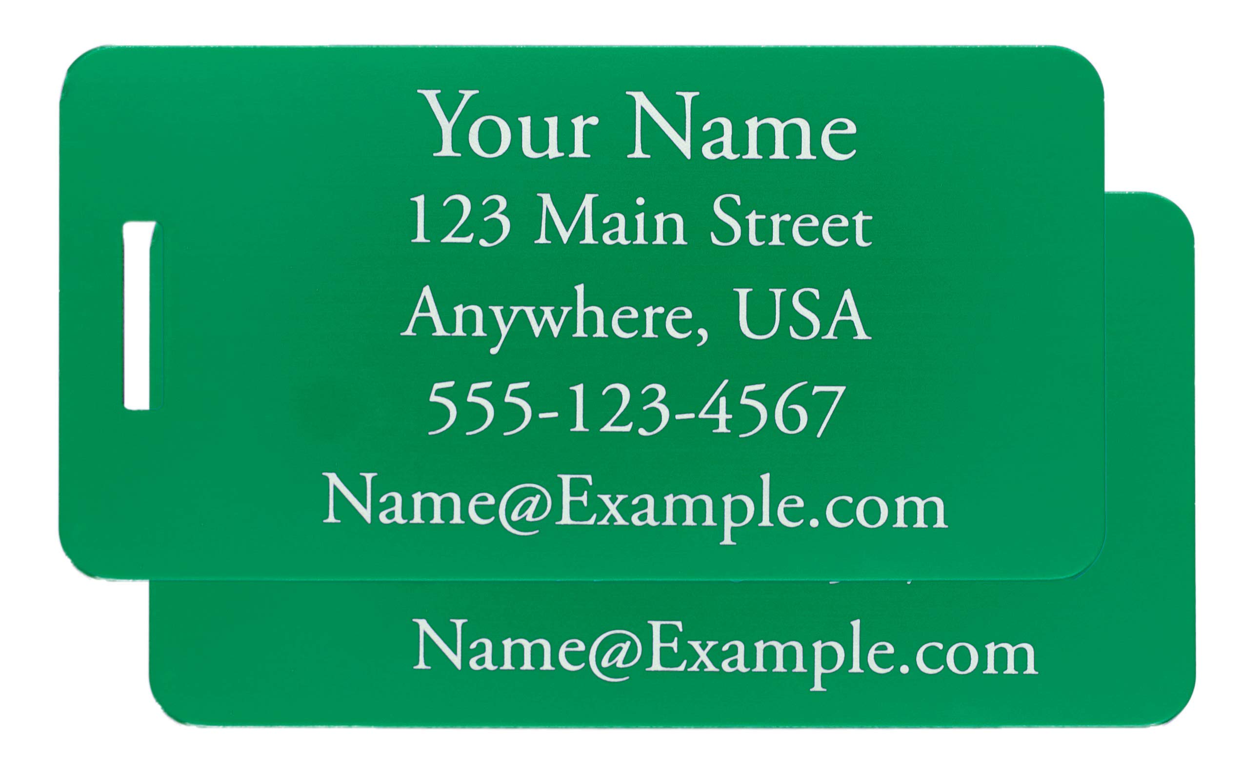 Cove Engraving Personalized Aluminum Luggage Tags
