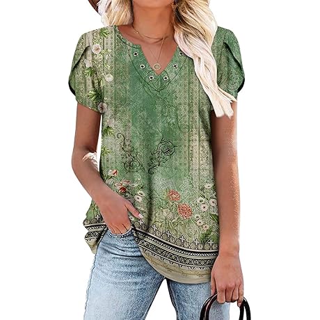 Chic Bohemian V-Neck Summer Top: Embrace the Boho Vibes