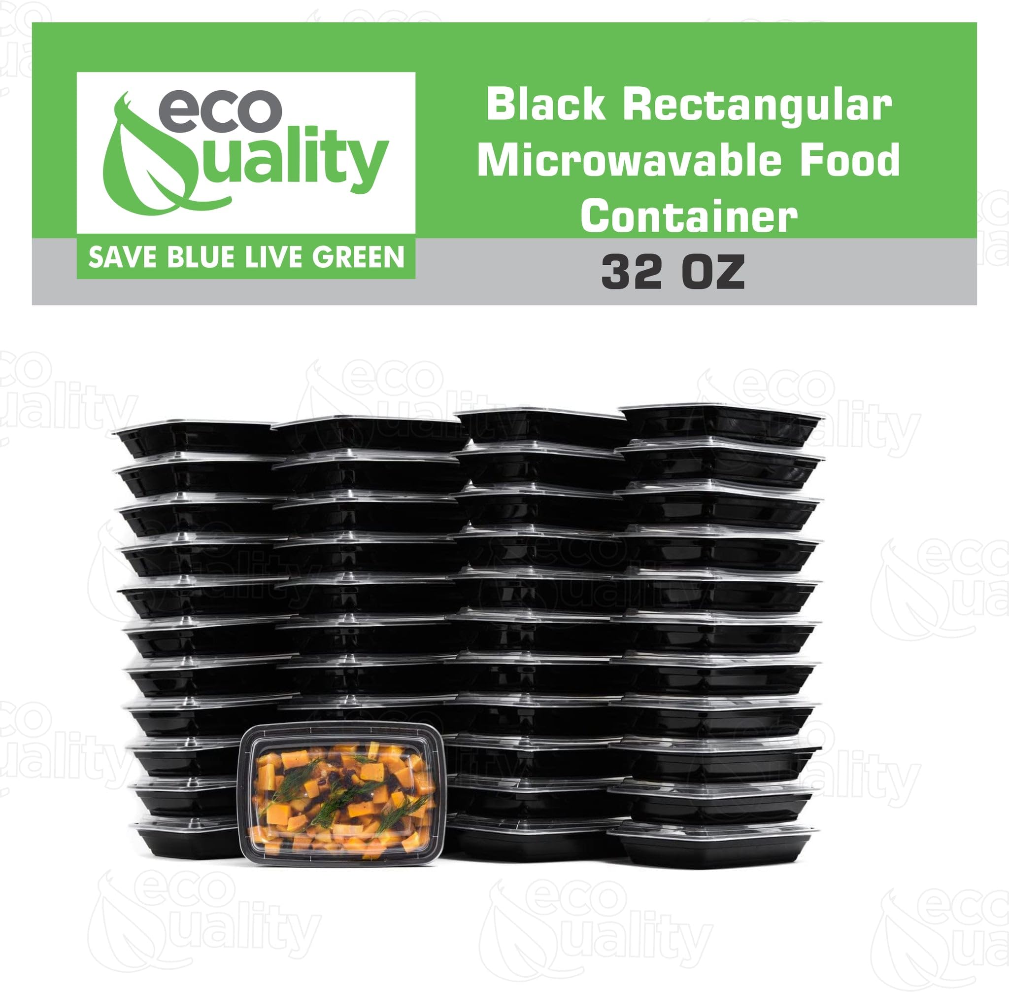 Amazon.com: 32 oz Reusable Food Storage 100 Pack Containers with