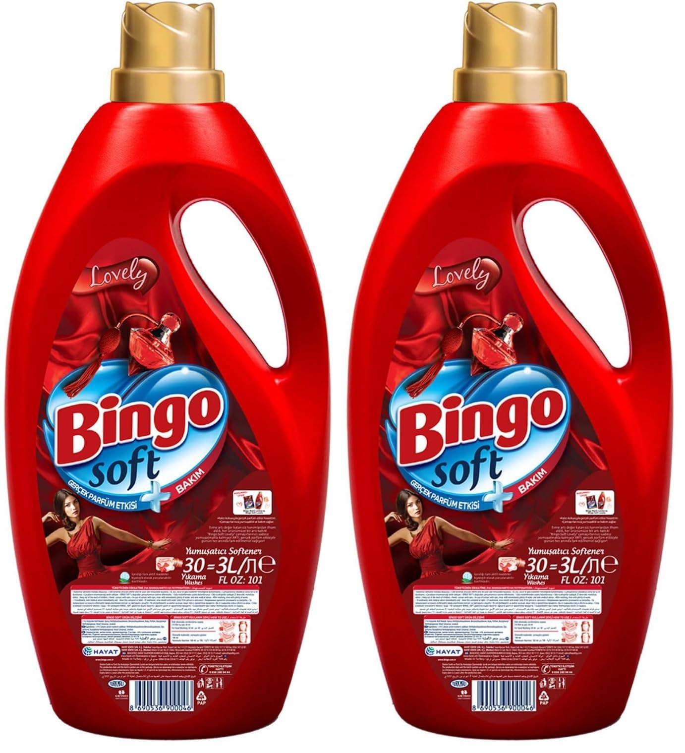 Bingo Çamaşır Yumuşatıcısı Standart Lovely 3000 ml (2 paketi)