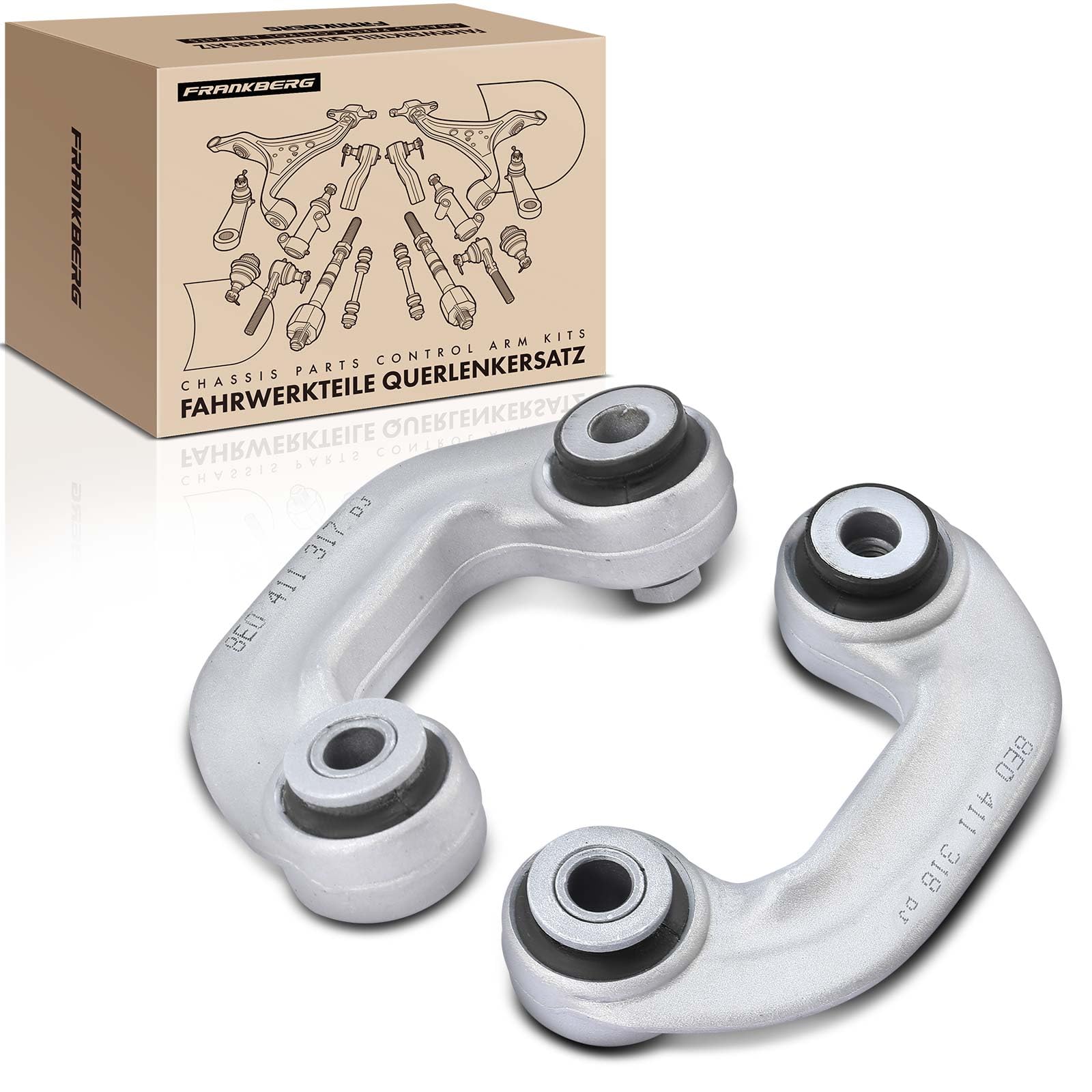 Frankberg 2x Koppelstange Vorderachse Links Rechts Kompatibel mit A4 8EC B7 1.6L-4.2L 2004-2008 A4 Avant 8E5 B6 1.6L-3.0L 2001-2004 Exeo 3R2 1.6L-2.0L 2008-2013 Replace# 8E0411317