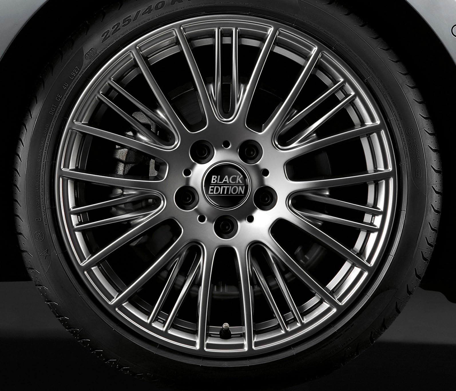 Biomar Labs 4 x 68 mm dekielki do felg, zaślepki piasty, zaślepki piasty, zaślepki na koła, kołpaki, kompatybilne z BMW 36136783536, aluminiowe felgi, Black Edition CB 6