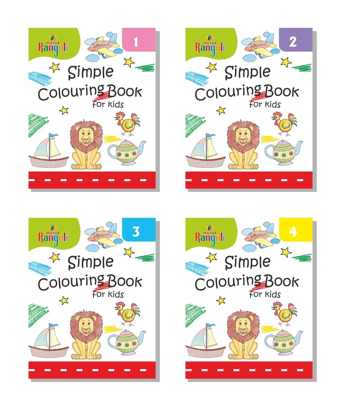 Colouring Book Collection of 4 Books drawing painting for kids