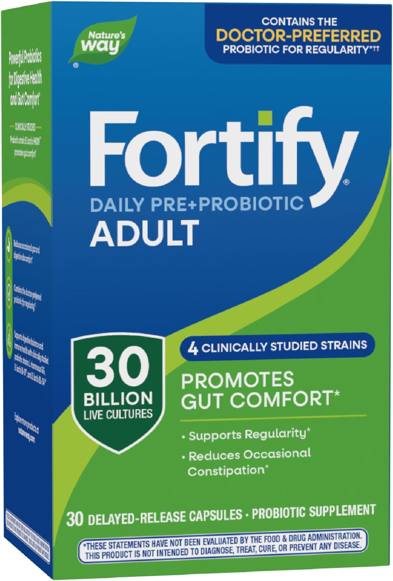 Primadophilus Fortify Daily Probiotic 30 Billion Capsules, 30 Count