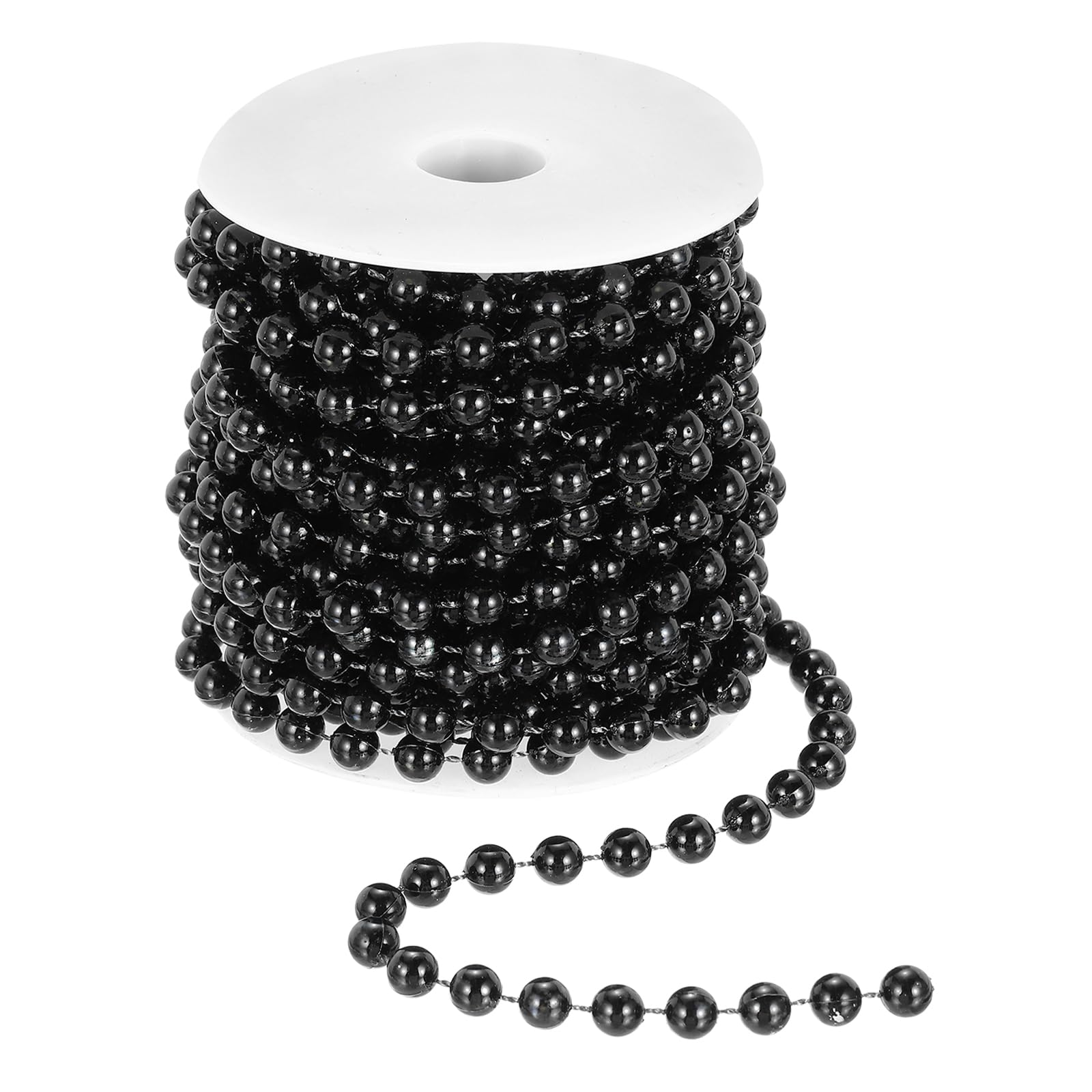Guirlande de perles artificielles noir 8 mm PATIKIL pour déco de sapin