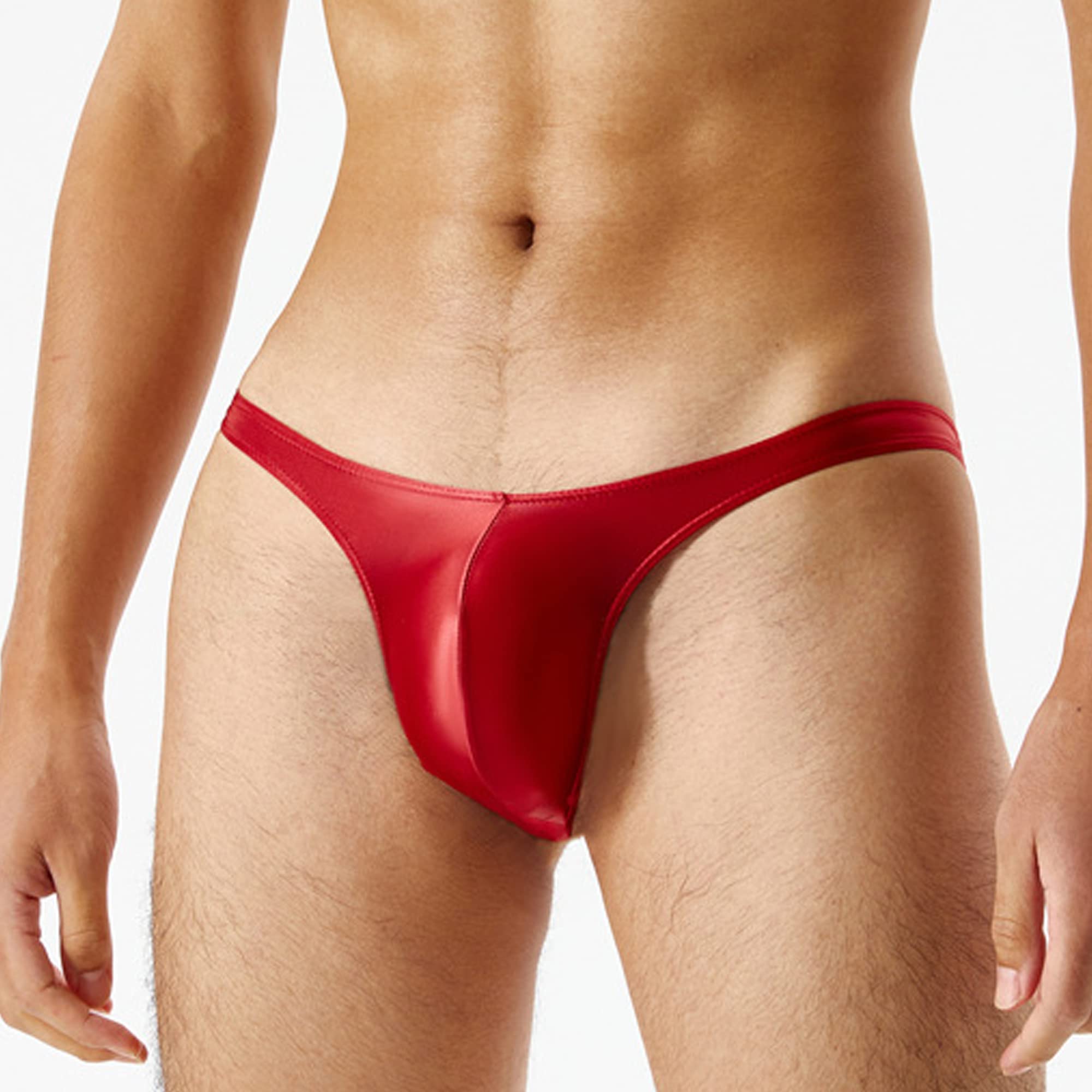 cloudmall Mens Sexy Underwear Thong Briefs Shorts Yoga Leggings Tights Mesh Tank Top Shirt: Thong-style3-wine Red X-Large