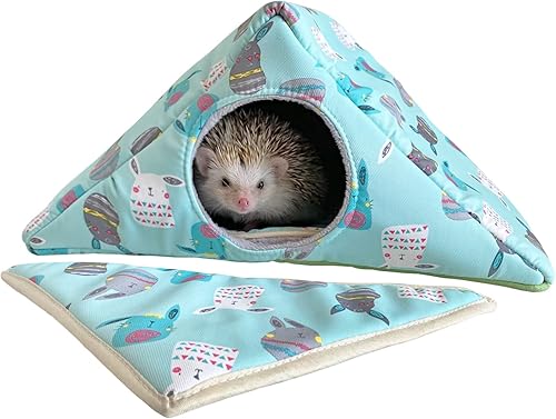 Miniatura 3 de Hedgehog - Escondite de forro polar plegable para mascotas, juguete plegable para mascotas, tubo de túnel para casa cálida para planeador de azúcar,
