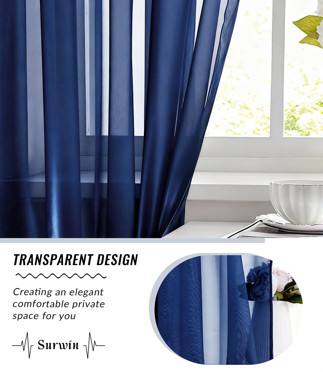 Tende autoadesive, oscuranti, in tessuto oscurante, per finestre, facili da appendere, senza bastone, da utilizzare per camera da letto, camera, cucina, 119,4 cm di larghezza x 150 cm di lunghezza