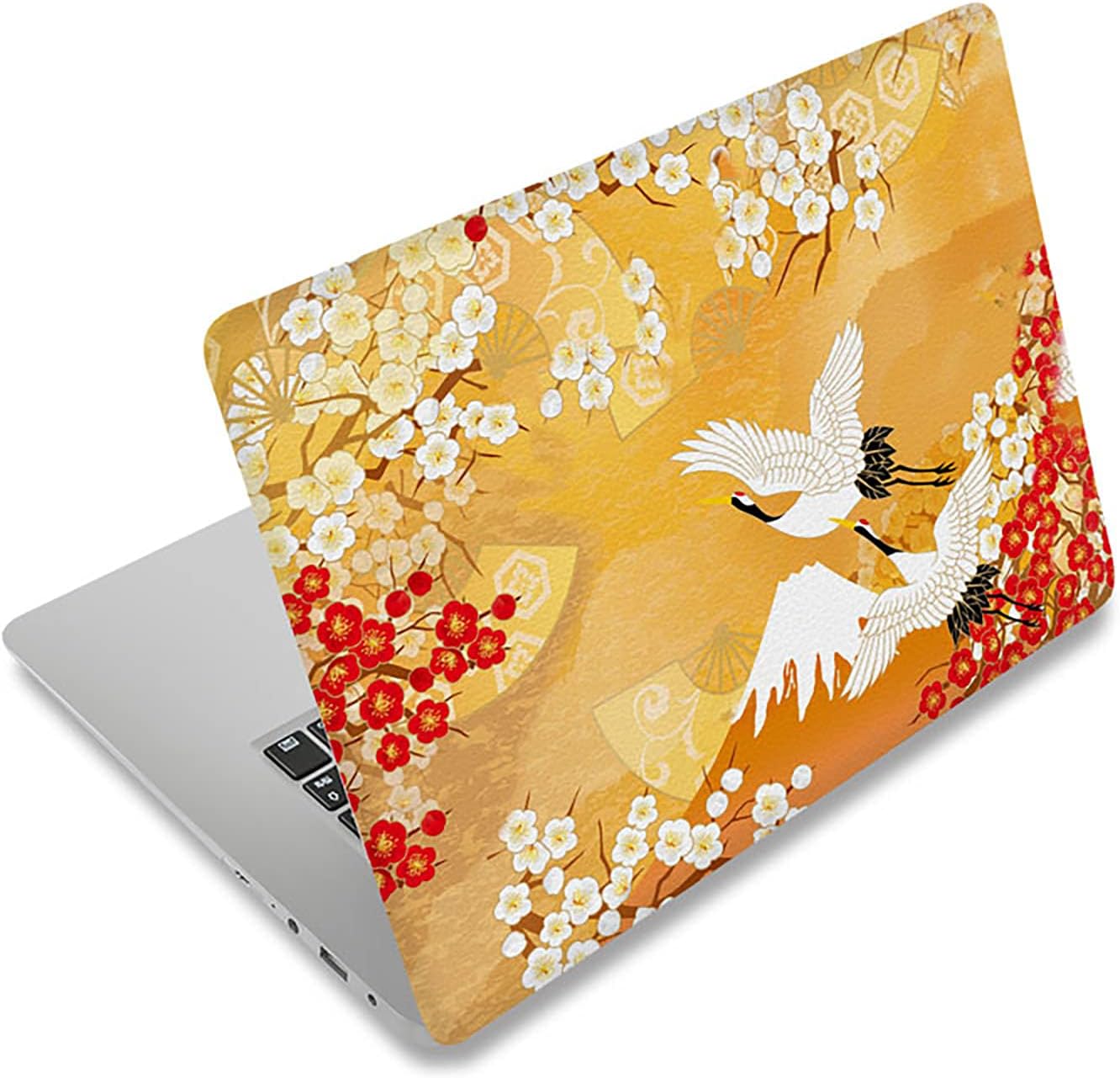 ArtSo Laptop Skin Sticker Decal, 12" 13" 13.3" 14" 15" 15.4" 15.6 inch Laptop Universal Netbook PC Notebook Vinyl Reusable Skin Sticker Cover Art Case Protector Personalized, White Crane : Electronics