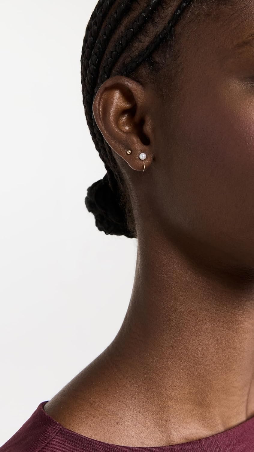 Zoe Chicco Women's 14k Gold 3mm Ball Stud Earrings, 14k Yellow Gold, One Size - Image 3